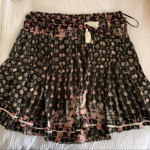 Poupette St Barth smocked black skirt